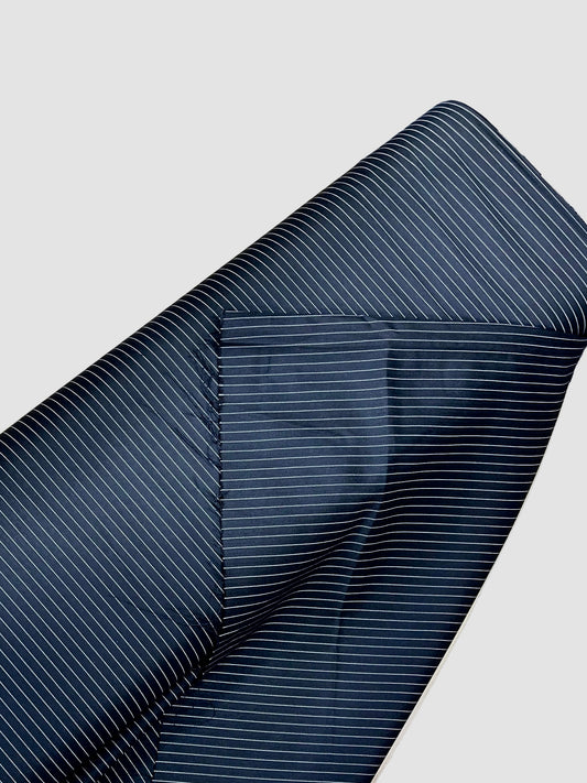 Thin Stripe T R Fabric/ Jet Black Color