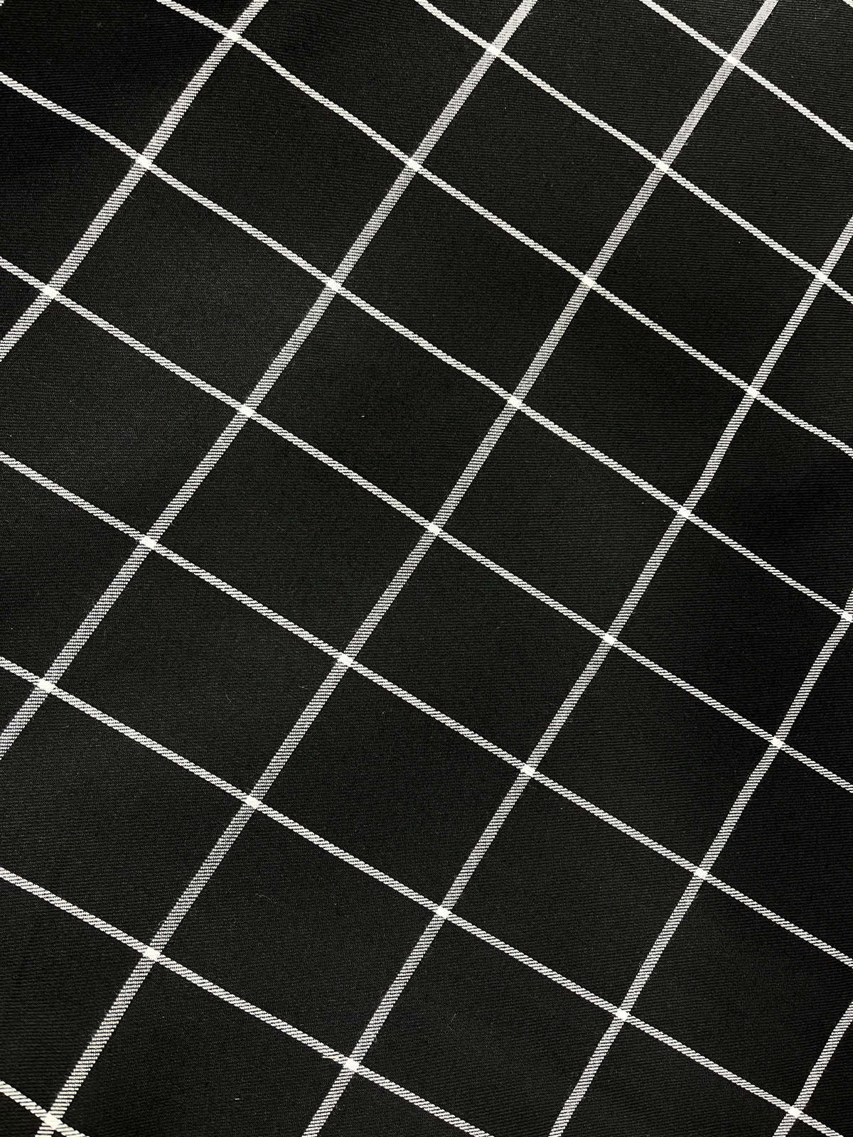 Flannel Black Check Fabric