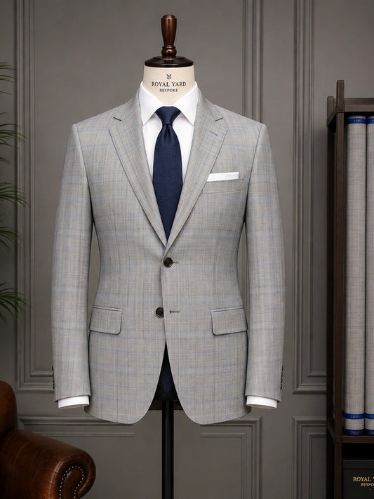 Italian Wool Check fabric