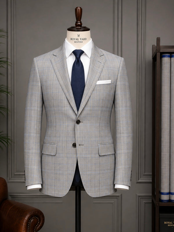 Italian Wool Check fabric