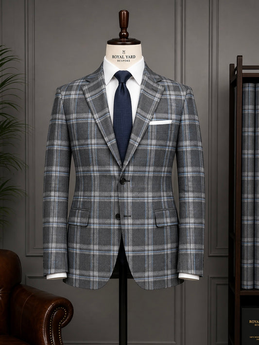 Italian Wool Check fabric