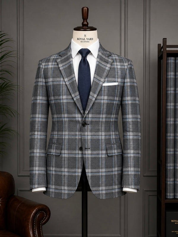 Italian Wool Check fabric