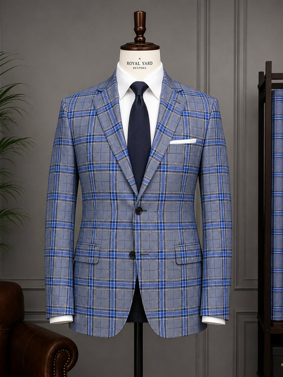Italian Wool Check Fabric
