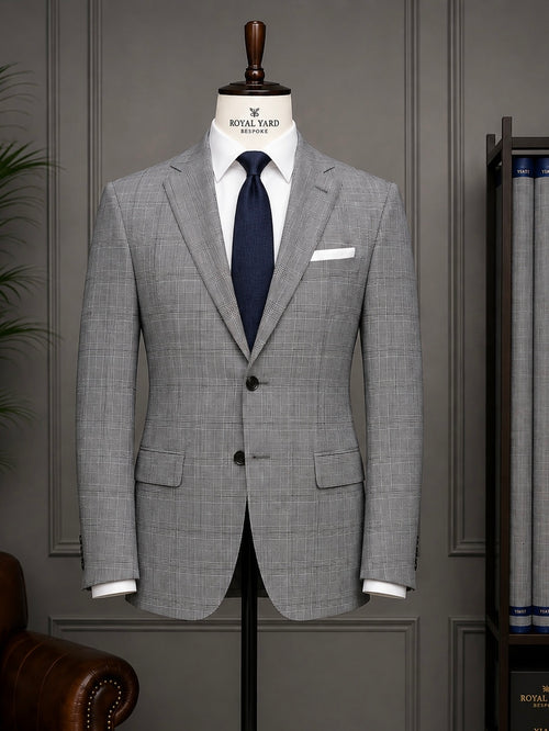 Italian Wool Check fabric