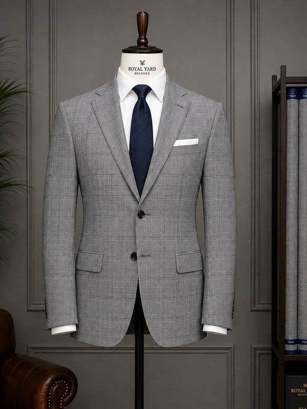 Italian Wool Check fabric