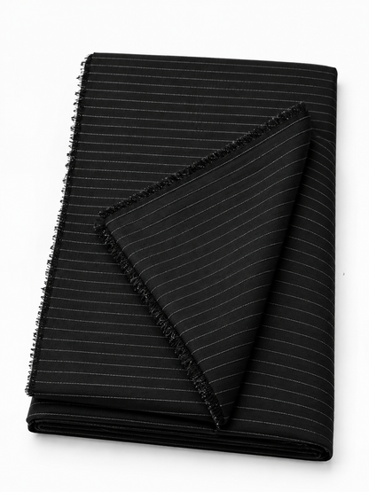Thin Stripe T R Fabric/ Jet Black Color