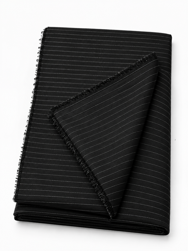 Thin Stripe T R Fabric/ Jet Black Color