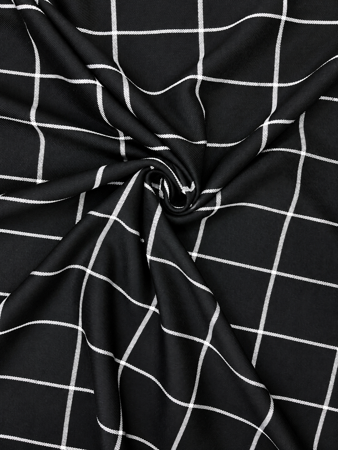 Flannel Black Check Fabric