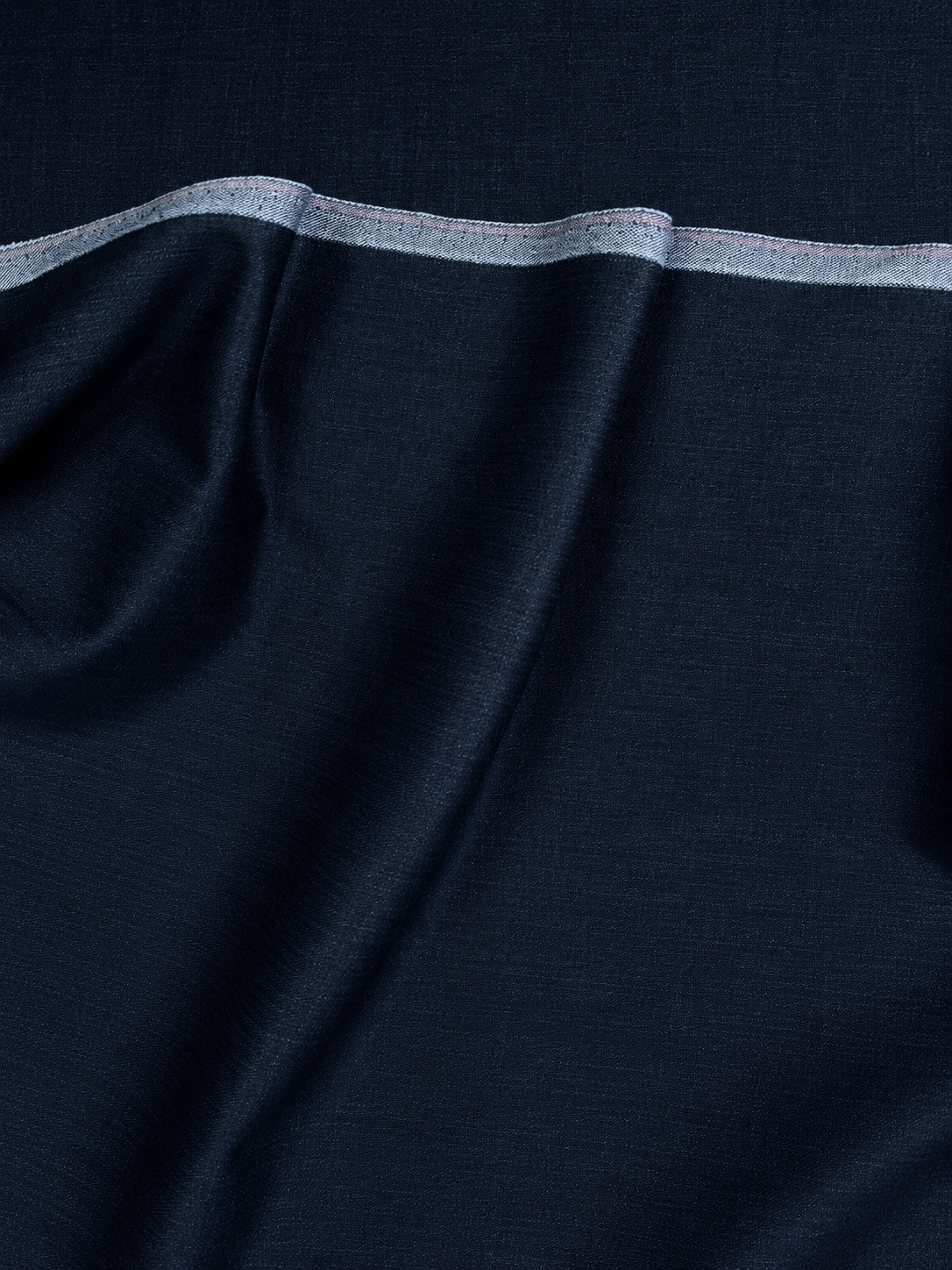 Italian Wool Fabric / Mid Night Blue Color