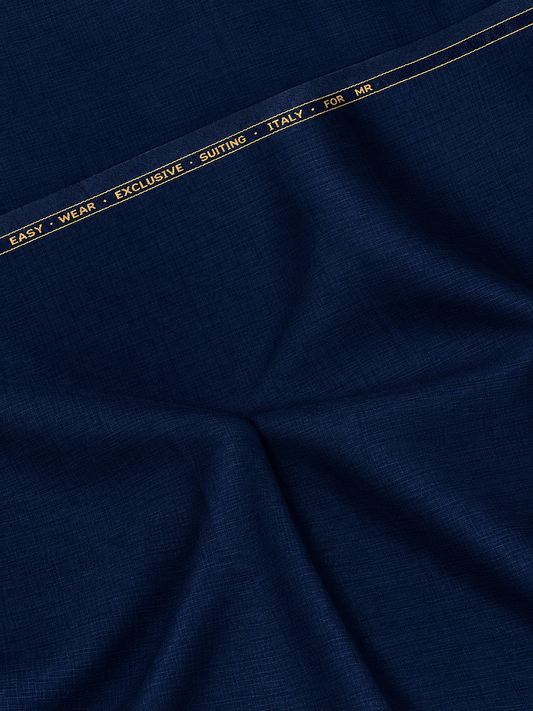 Italian Small Check Fabric/ Neavy Blue Color